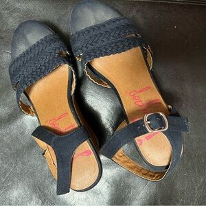 Jelly pop navy wedges